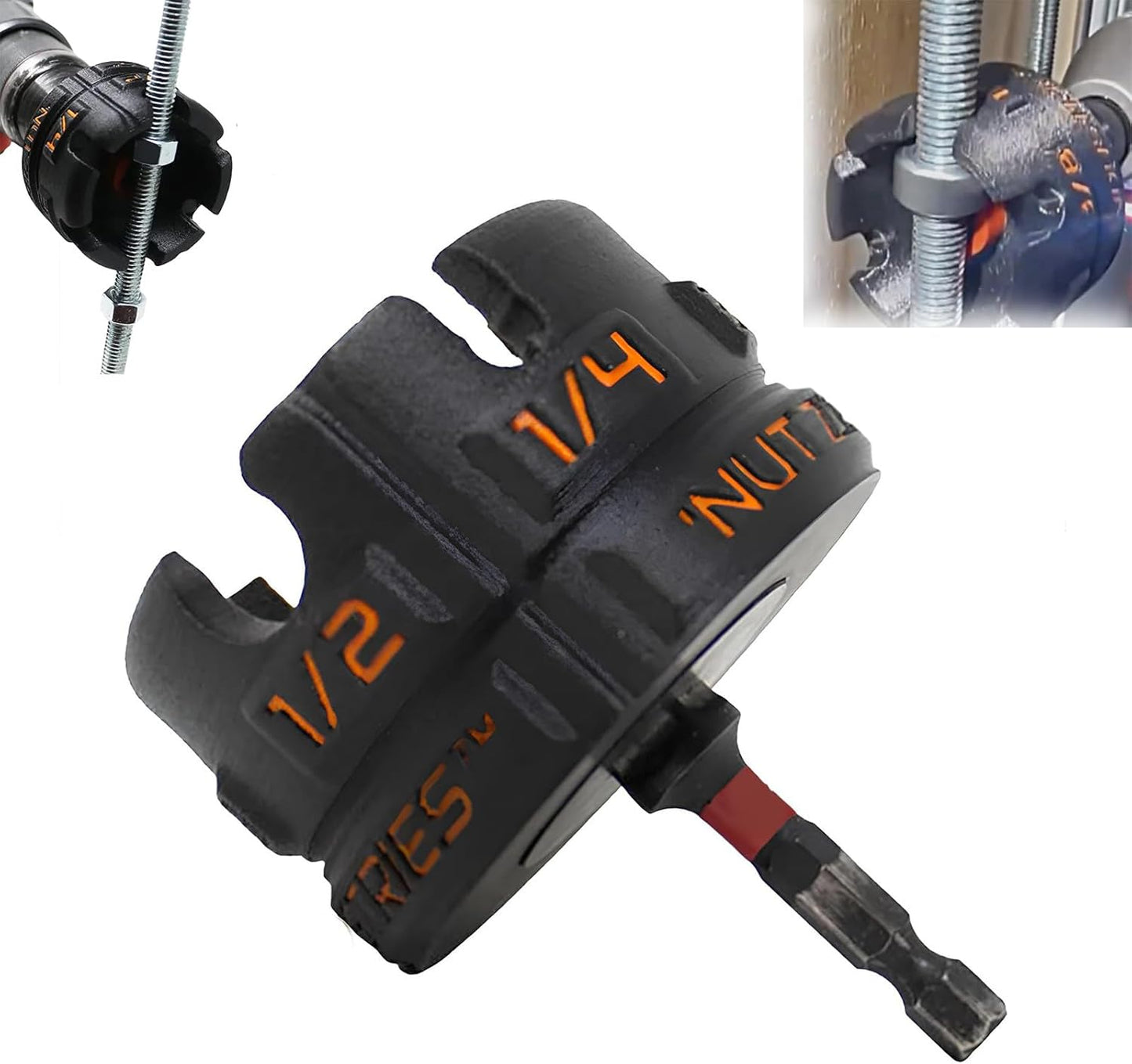 Nut Zipper Drill Attachment for Fast Nut and Bolt Removal