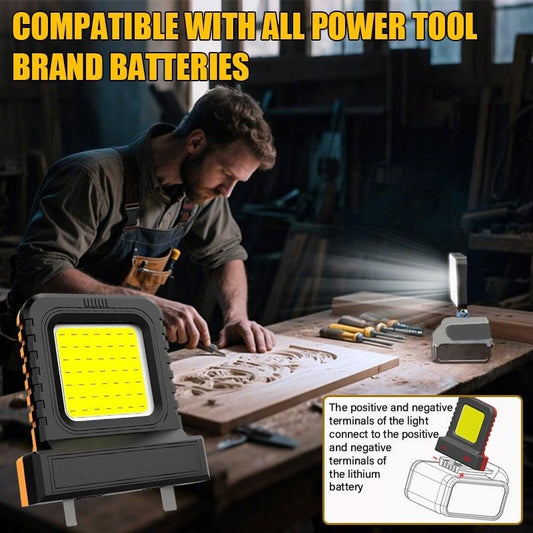 Portable work light - for all power tool batteries