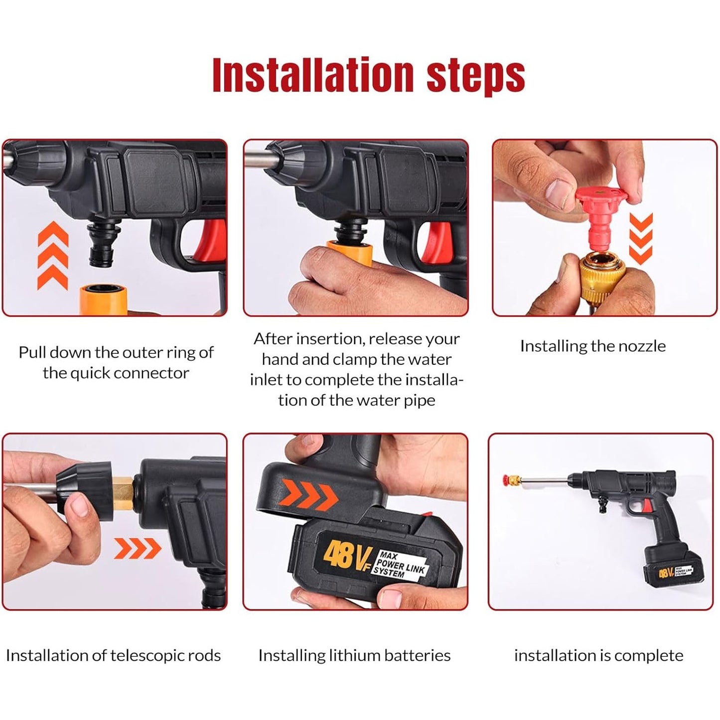 Cordless Pressure Washer, Portable Battery Power Washer