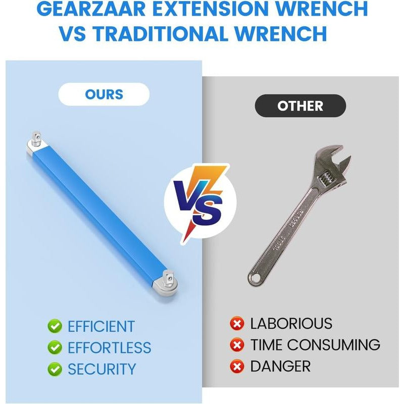 Impact ready offset extension wrench