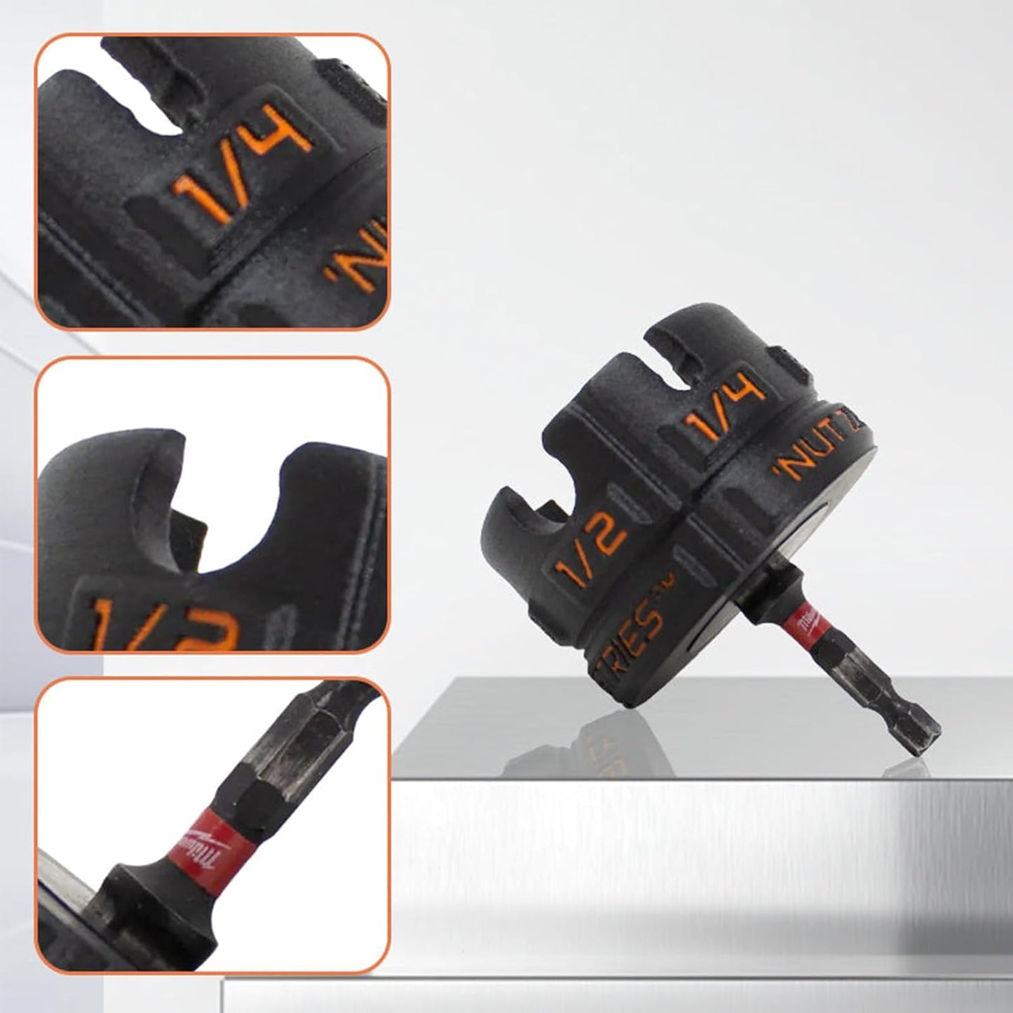 Nut Zipper Drill Attachment for Fast Nut and Bolt Removal