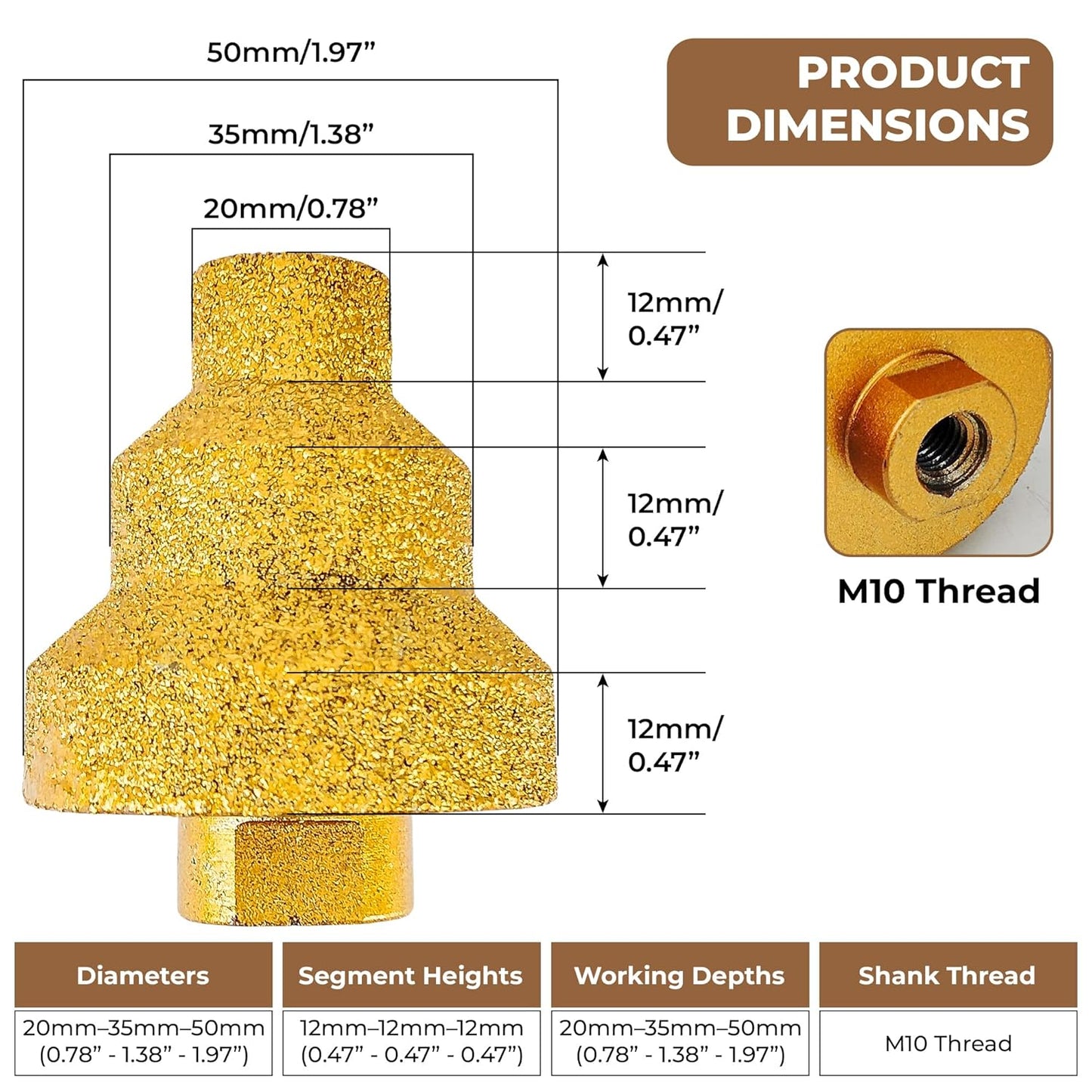 Diamond Step Drill Bits