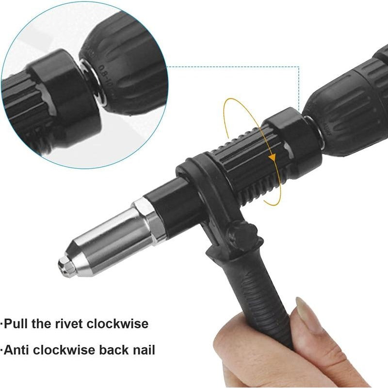Pop Rivet Gun Tool Rivet Drill Attachment Power Drill Tool Kit
