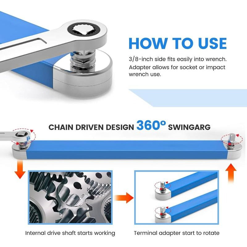 Impact ready offset extension wrench